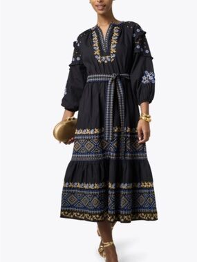 Shoshanna Embroidered Cotton Daria Dress